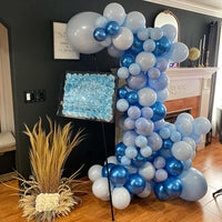Blue Latex Balloons - Deep Sky & Metallic Blue Mix - 50pcs