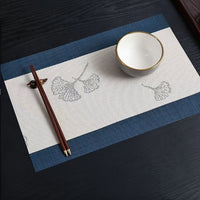 6pcs Placemats, Chinese Style Erasable Oil-proof Apron, 44.96x29.97cm PVC Non-Slip Heat Resistant Table Mats, Washable Oil-Proof Luxury Dining Plate Mats, For Home Dinning Room And Restaurant, Kitchen Supplies