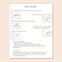 Metallic Golden Henna Temporary Tattoos - Waterproof - 1 Sheet