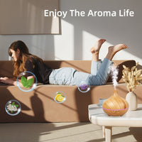 150ml Aroma Diffuser for Essential Oil, Office Essential Oil Diffusers for Home Youngsters, Cool Mist humidifier for Bedroom Quiet with Ambient Light, Waterless Auto Off Aromatherapy, 3 Timer Settings