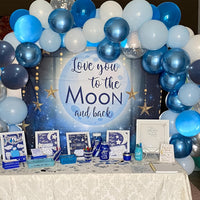 Blue Latex Balloons - Deep Sky & Metallic Blue Mix - 50pcs