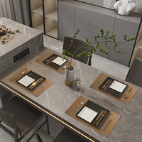 PVC Material Diagonal Frame Series Western Food Mat Premium Hotel Table Mat Disposable 6 Pack