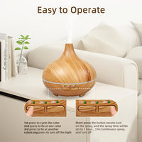 150ml Aroma Diffuser for Essential Oil, Office Essential Oil Diffusers for Home Youngsters, Cool Mist humidifier for Bedroom Quiet with Ambient Light, Waterless Auto Off Aromatherapy, 3 Timer Settings