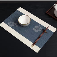 6pcs Placemats, Chinese Style Erasable Oil-proof Apron, 44.96x29.97cm PVC Non-Slip Heat Resistant Table Mats, Washable Oil-Proof Luxury Dining Plate Mats, For Home Dinning Room And Restaurant, Kitchen Supplies