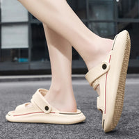 Summer Men Slippers EVA Soft-soled Platform Slides Unisex Sneaker Sandals Casual Beach Shoes Women Indoor Outdoor Flip Flops
