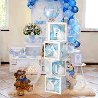 Baby Shower Decoration Boy Girl Transparent Balloon Box Letter Frist 1st Birthday Wedding Party Gender Reveal Baptism Decoration