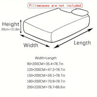 Luxury Soft Comfort Knitted Polyester Mattress Protector with Deep Pocket Fitted Sheet, Machine Washable, Breathable Dustproof Bedding for Bedroom and Guest Room - Single Fitted Cover 1pc