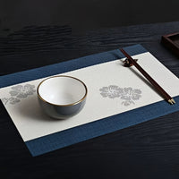 6pcs Placemats, Chinese Style Erasable Oil-proof Apron, 44.96x29.97cm PVC Non-Slip Heat Resistant Table Mats, Washable Oil-Proof Luxury Dining Plate Mats, For Home Dinning Room And Restaurant, Kitchen Supplies