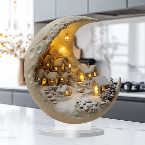 Room Decor Enchanted Moon Village Acrylic Ornament