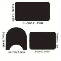 3pcs Diatomite Bathroom Rugs Set, Non-Slip, 100% Polyester & Diatom, 1000gsm, 0.25cm Thick, Rectangular Bath Mats for Kitchen, Entryway, Home Decor - All-Season Use