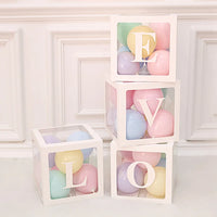 Baby Shower Decoration Boy Girl Transparent Balloon Box Letter Frist 1st Birthday Wedding Party Gender Reveal Baptism Decoration