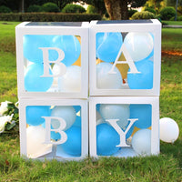 Baby Shower Decoration Boy Girl Transparent Balloon Box Letter Frist 1st Birthday Wedding Party Gender Reveal Baptism Decoration
