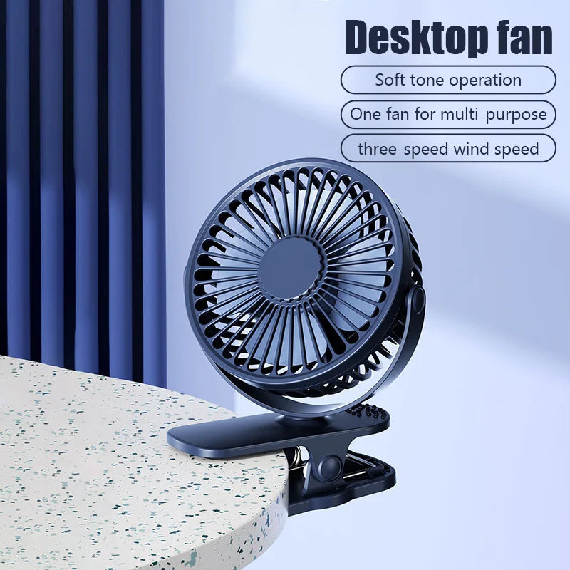 Portable Mini Hand Clip Fan USB Charging Quiet Desktop Electric Fan High Quality Student Dormitory Small Cooling Ventilador Fans