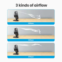 GAIATOP Mini USB Desktop Fan Portable Fan Desktop Office USB Quiet Cooling Fans Three Speed Adjustment Suitable For Home Office
