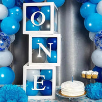 Baby Shower Decoration Boy Girl Transparent Balloon Box Letter Frist 1st Birthday Wedding Party Gender Reveal Baptism Decoration