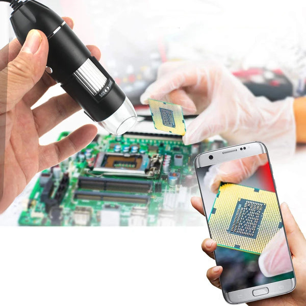 1600X Digital Microscope Camera 3in1 Type-C USB Portable Electronic Microscope Camera LED Magnifier For Soldering Phone Repair