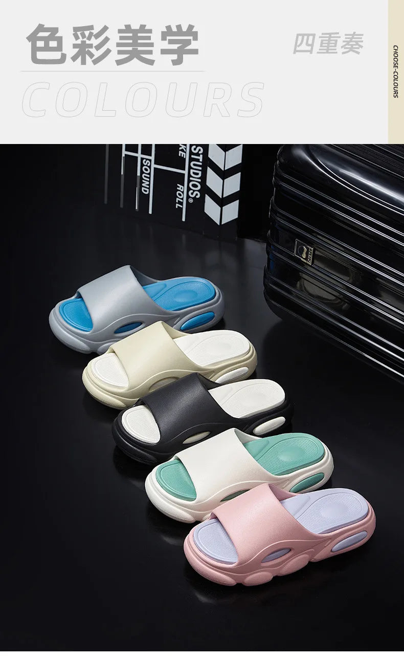 Evshine EVA Thick Sole Sandals For Women Non-Slips Bathroom Slippers Women Men Fashion Flip Flops Unisex Home Shoes For Outdoor