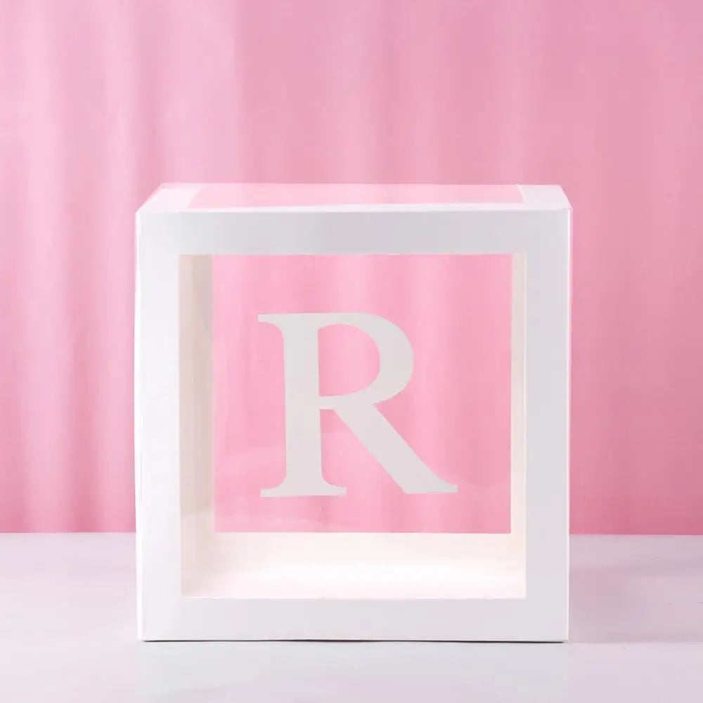 Baby Shower Decoration Boy Girl Transparent Balloon Box Letter Frist 1st Birthday Wedding Party Gender Reveal Baptism Decoration