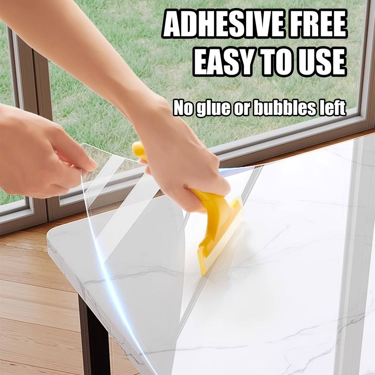Self-Adhesive Clear Vinyl Wallpaper, Heat Resistant, Removable Contact Paper for Kitchen Countertops, Cupboard Doors & Home Decor