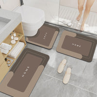 3pcs Diatomite Bathroom Rugs Set, Non-Slip, 100% Polyester & Diatom, 1000gsm, 0.25cm Thick, Rectangular Bath Mats for Kitchen, Entryway, Home Decor - All-Season Use